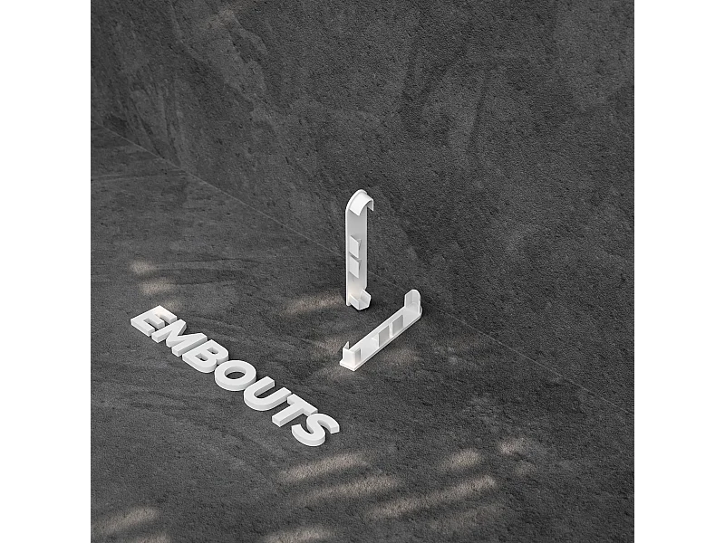 Paire d'Embouts de Plinthe Alvéolaire PVC - Blanc