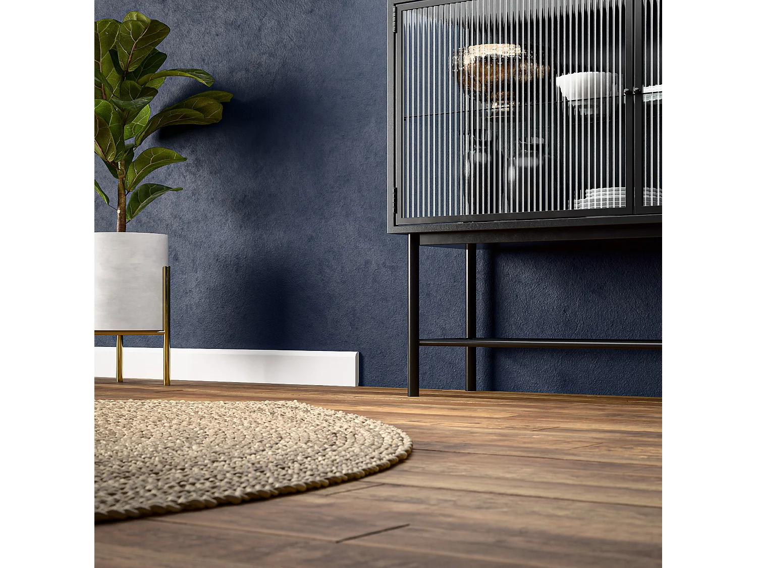 Paire d'Embouts de Plinthe Alvéolaire PVC - Blanc