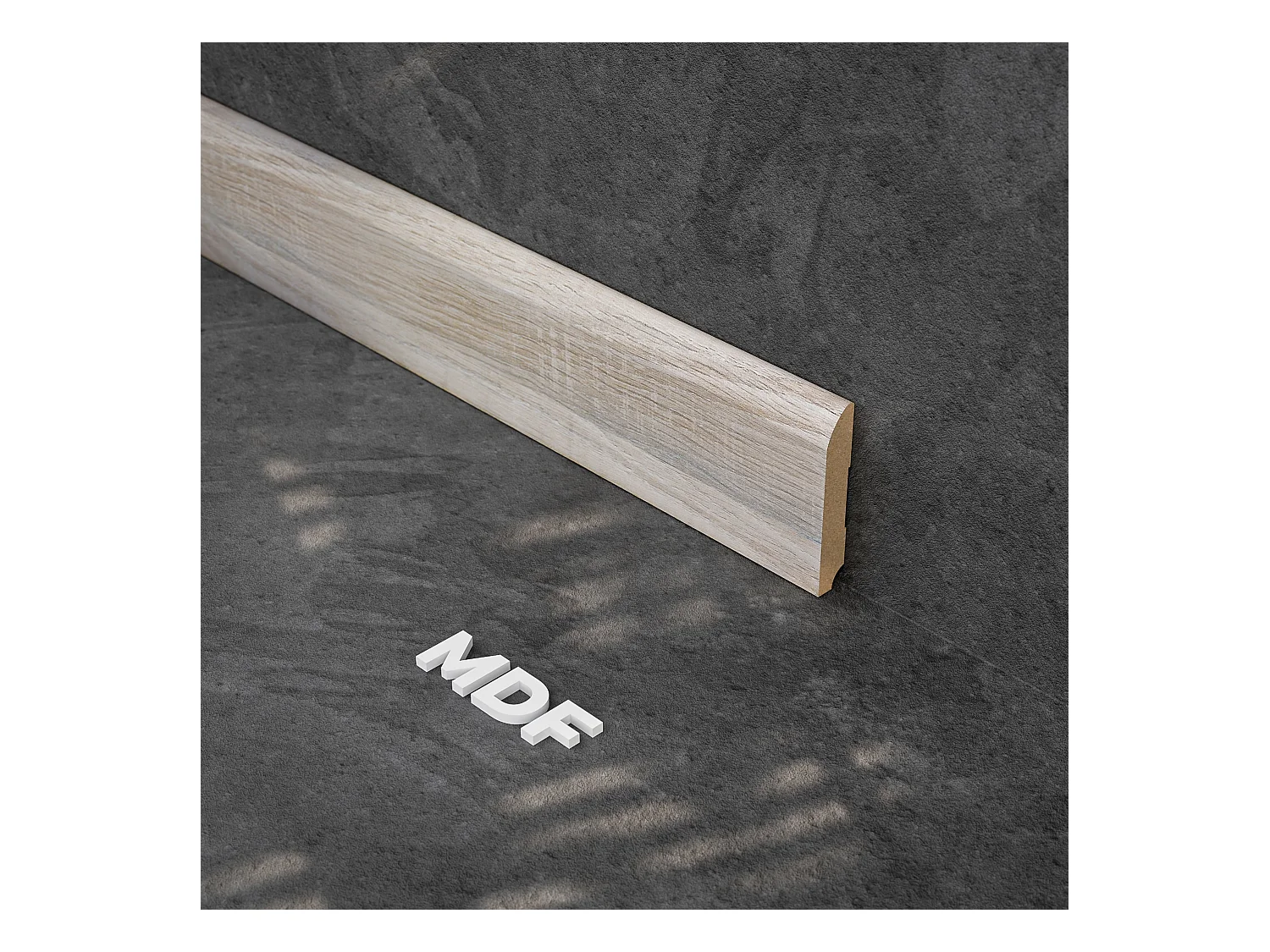 Plinthe MDF 2 m - Chêne Naturel - Lot de 5 - 80 x 14 mm