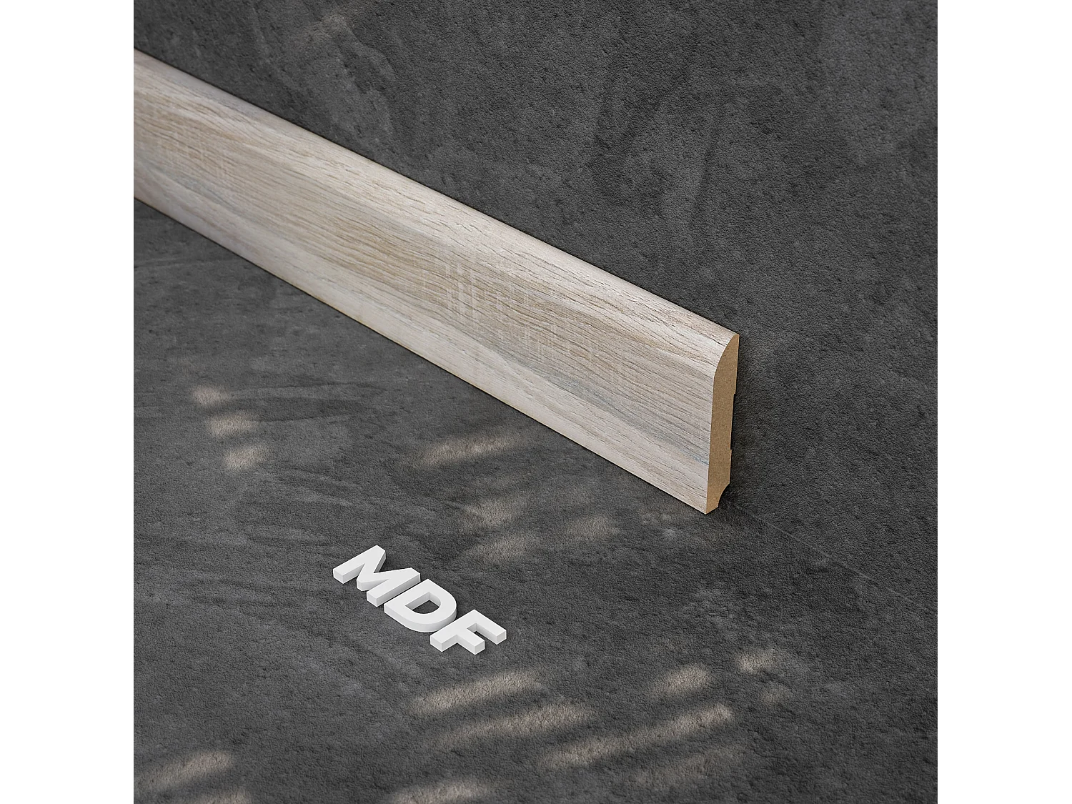 Plinthe MDF 2 m - Chêne Naturel - Lot de 5 - 80 x 14 mm