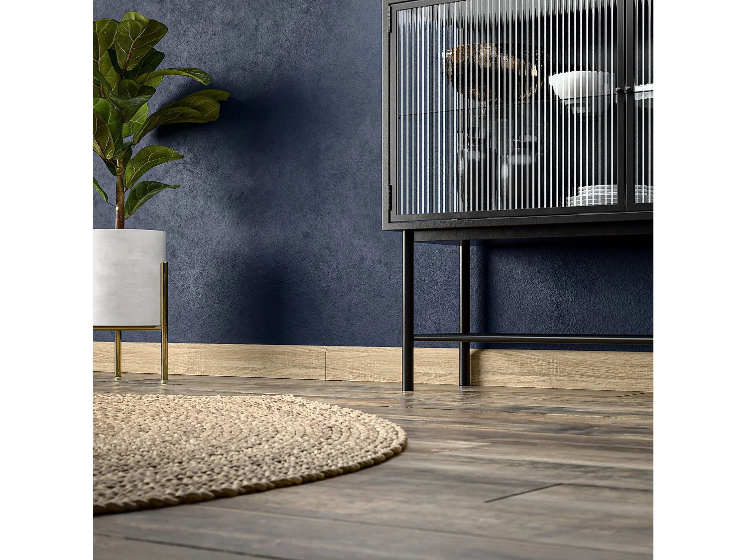Plinthe MDF 2 m - Chêne Naturel - Lot de 5 - 80 x 14 mm