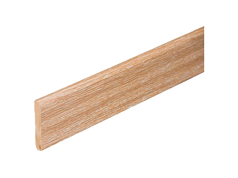 Plinthe MDF 2 m - Chêne Cérusé - Lot de 5 - 80 x 14 mm