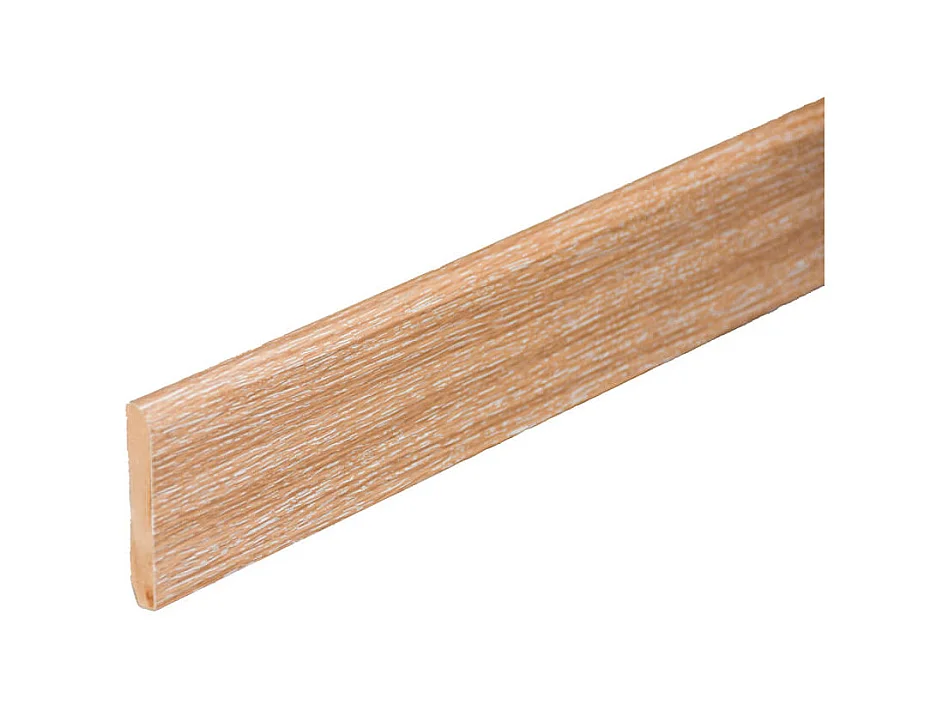 Plinthe MDF 2 m - Chêne Cérusé - Lot de 5 - 80 x 14 mm