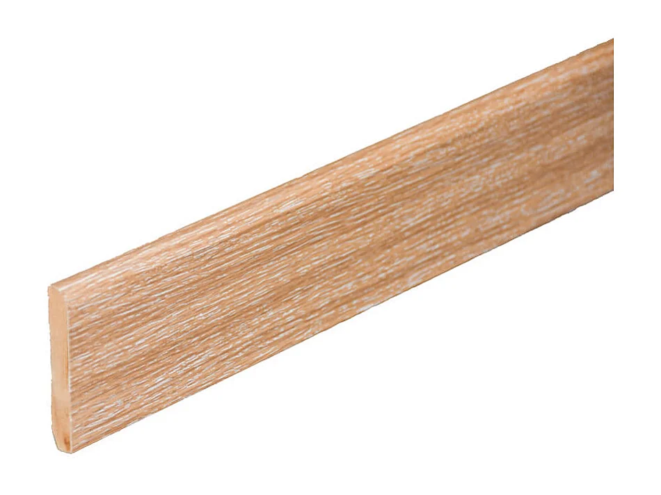 Plinthe MDF 2 m - Chêne Cérusé - Lot de 5 - 80 x 14 mm