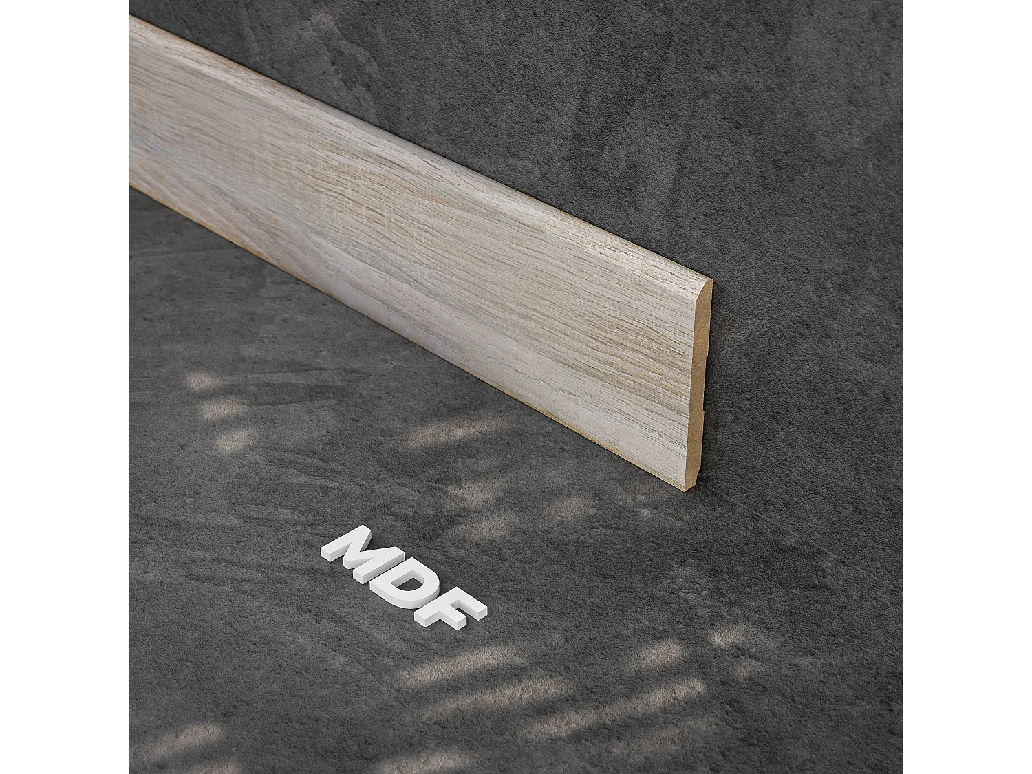 Plinthe MDF 2 m - Chêne Naturel - Lot de 5 - 100 x 10 mm