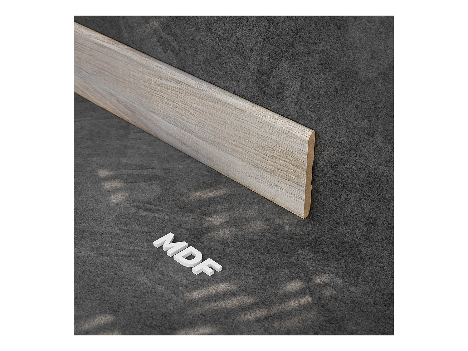 Plinthe MDF 2 m - Chêne Naturel - Lot de 5 - 100 x 10 mm