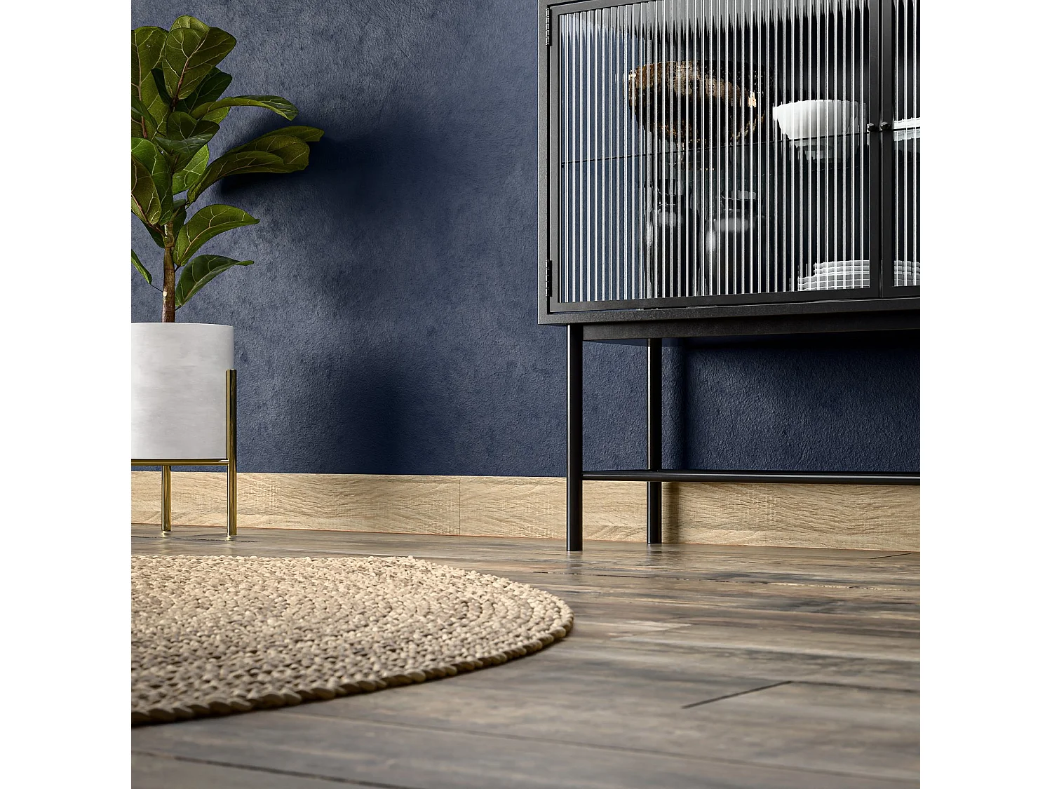 Plinthe MDF 2 m - Chêne Naturel - Lot de 5 - 100 x 10 mm