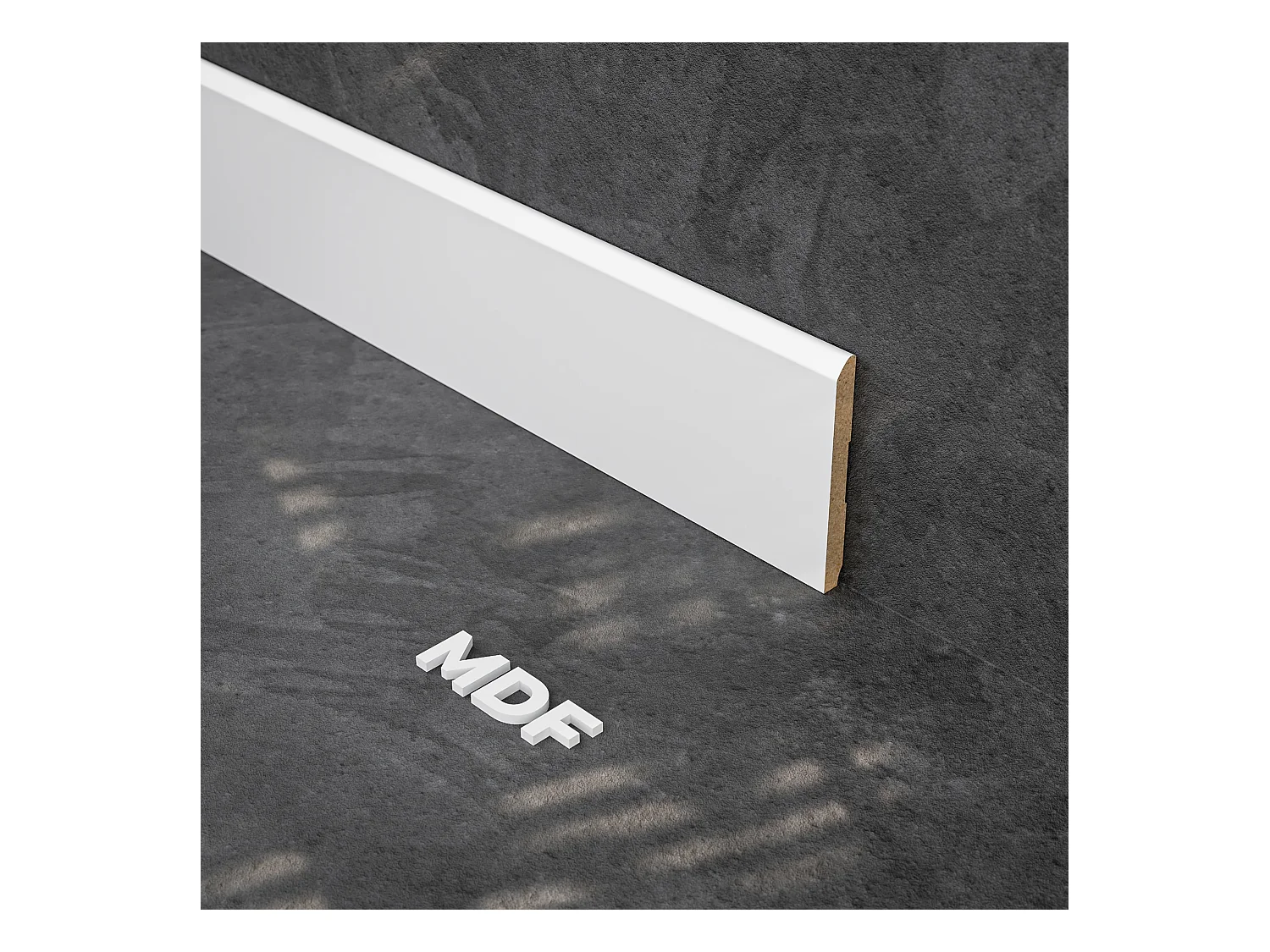 Plinthe MDF 2 m - Blanc - Lot de 5 - 100 x 10 mm