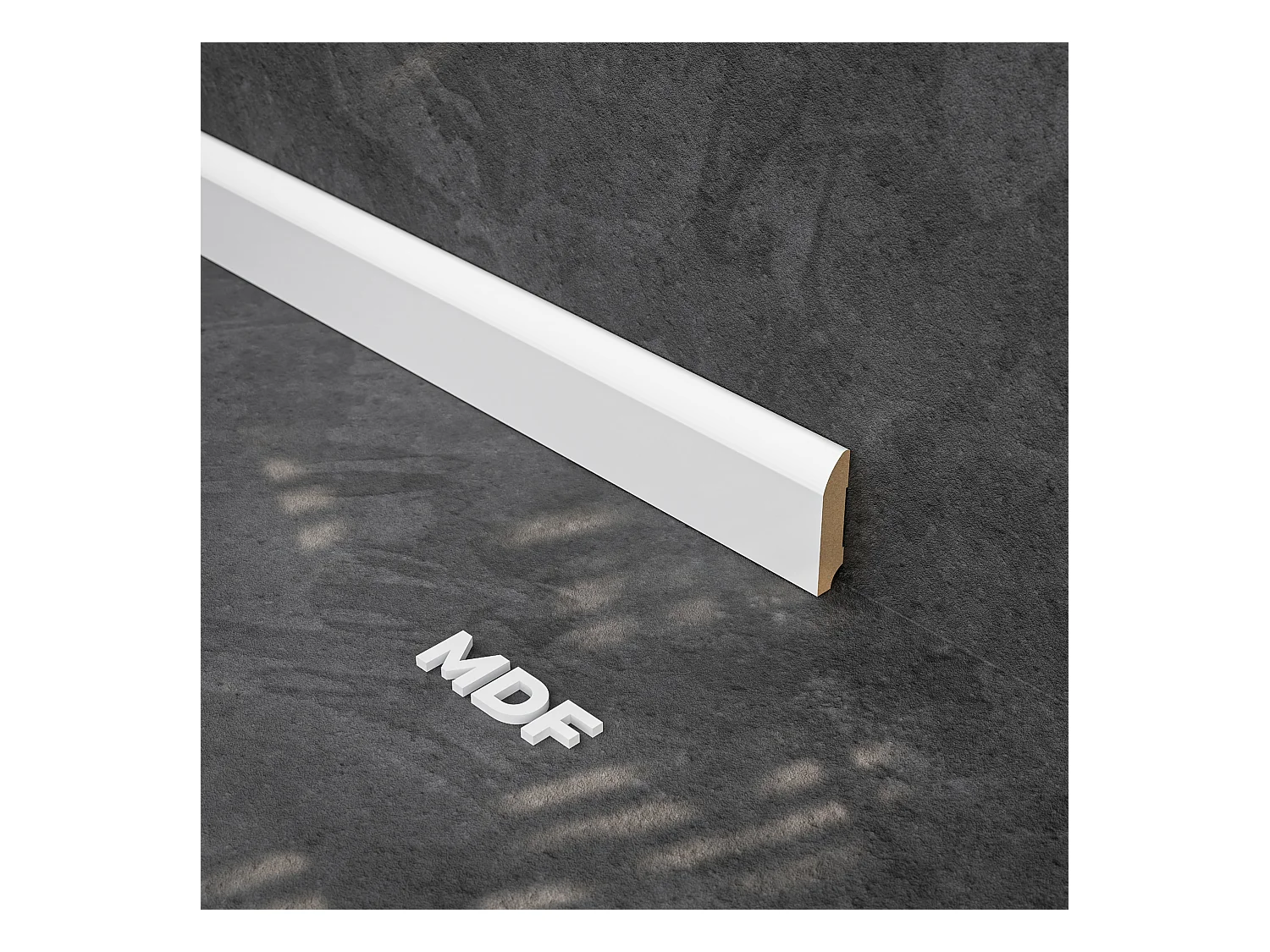 Plinthe MDF 2 m - Blanc - Lot de 5 - 60 x 14 mm