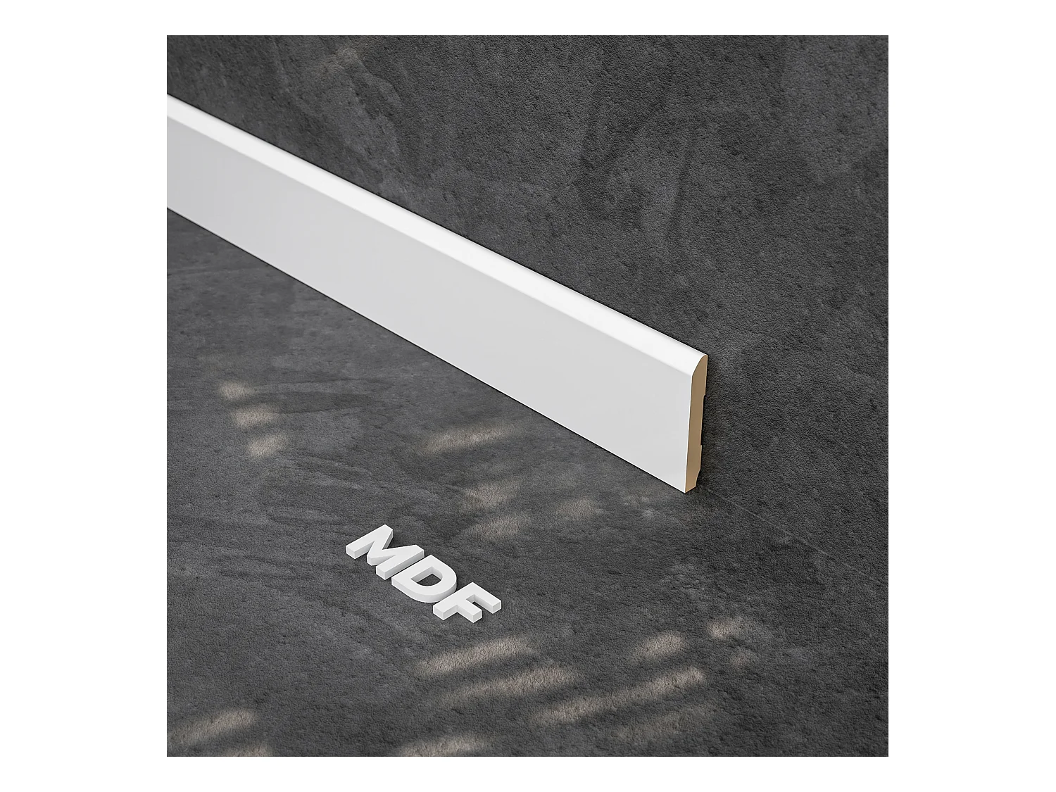 Plinthe MDF 2 m - Blanc - Lot de 5 - 70 x 10 mm