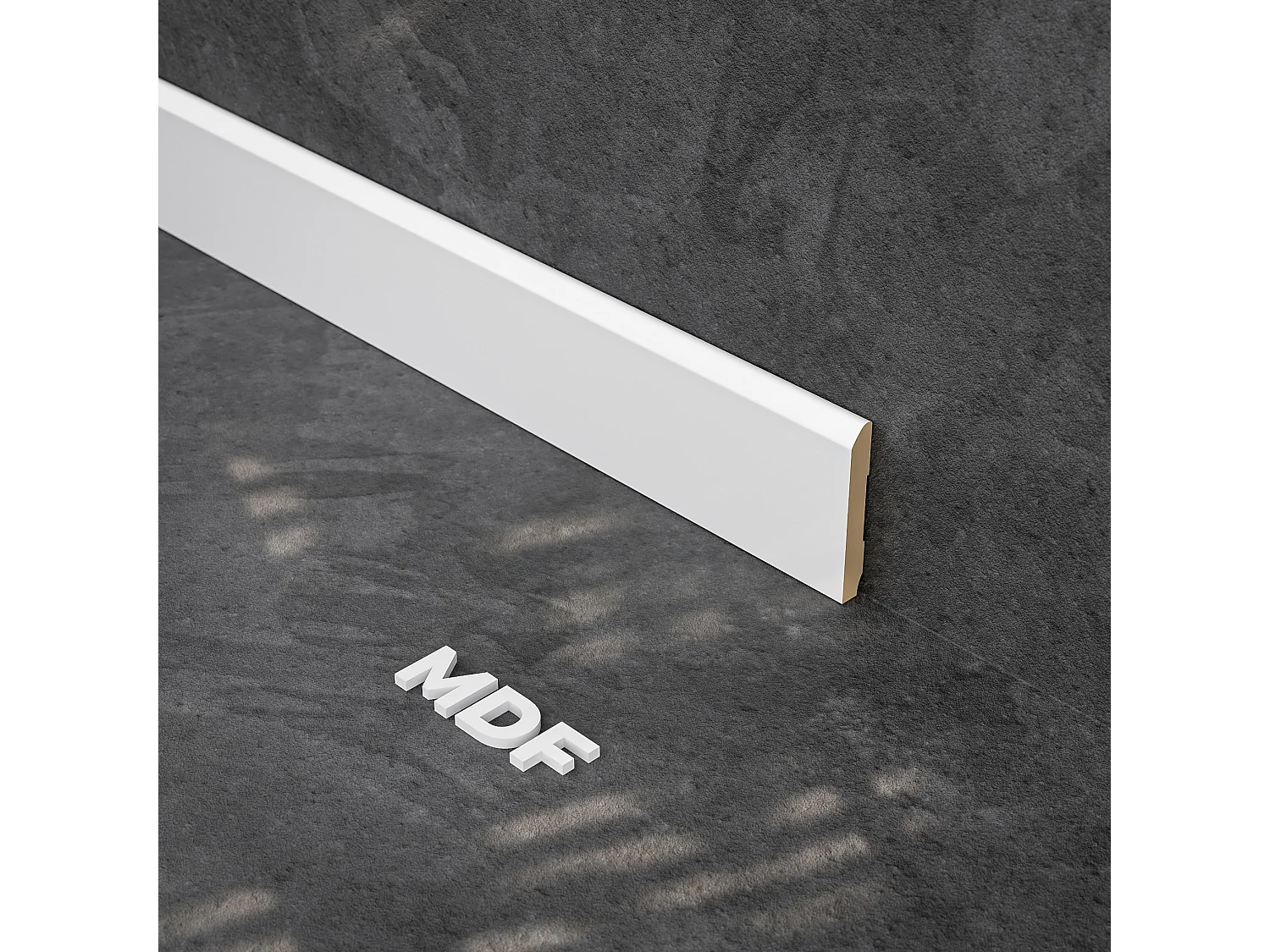 Plinthe MDF 2 m - Blanc - Lot de 5 - 70 x 10 mm