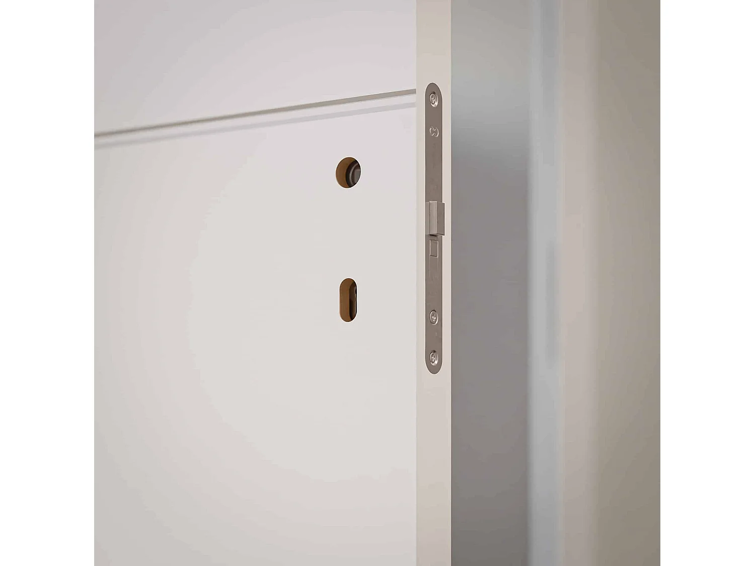 Bloc-Porte Blanc Laqué Ligne H. 204 x l. 83 cm - Poussant Droit