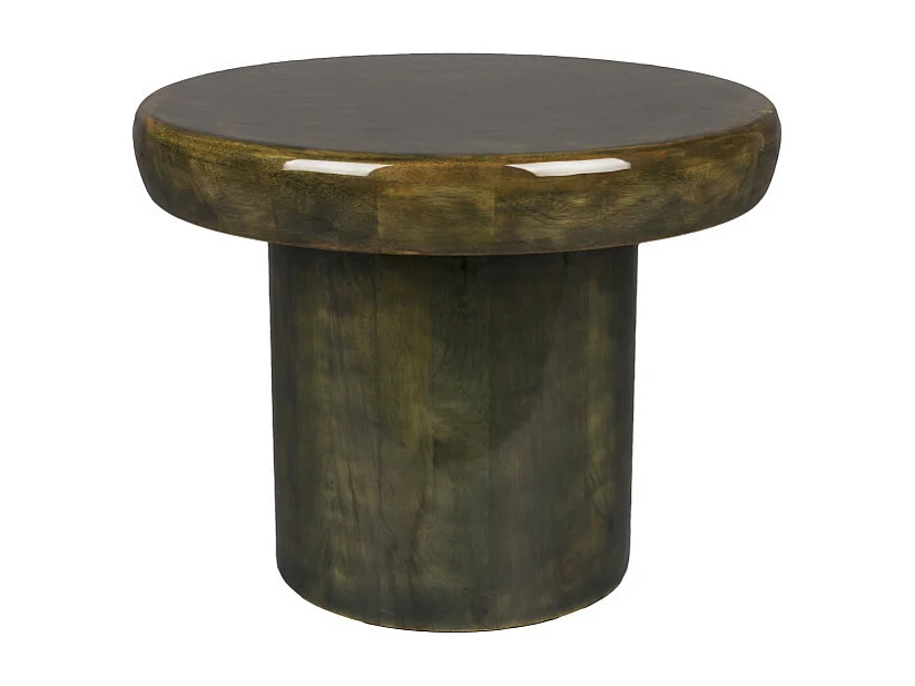 Mush - Table d'appoint ronde en bois ø45cm - Vert