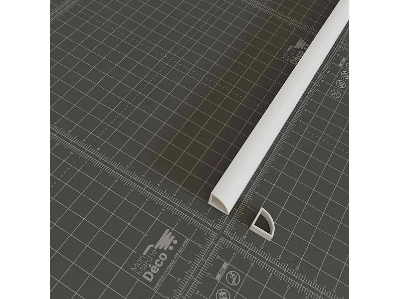 Quart de Rond PVC - Longueur 2.60 m - Blanc - Lot de 5