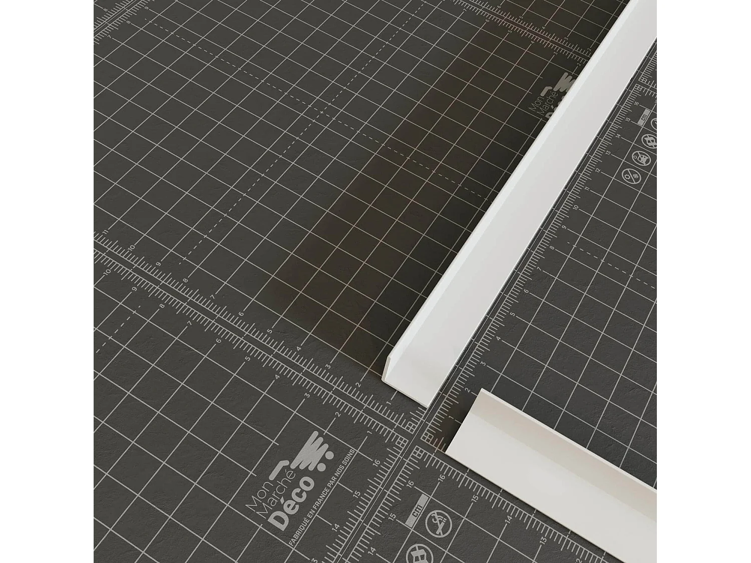 Cornière PVC - Longueur 2.60 m - Blanc - Lot de 5 - 1.5 x 1.5 cm