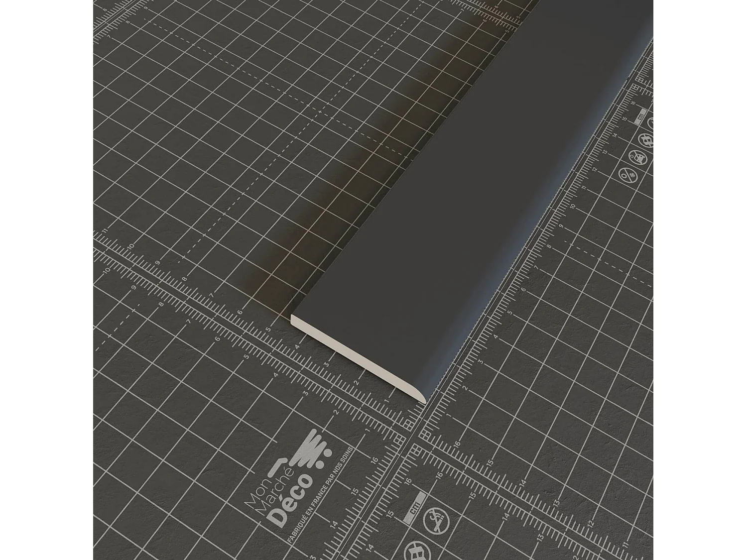 Champlat PVC Cellulaire 45 mm - Longueur 2.50 m - Lot de 5 - Anthracite