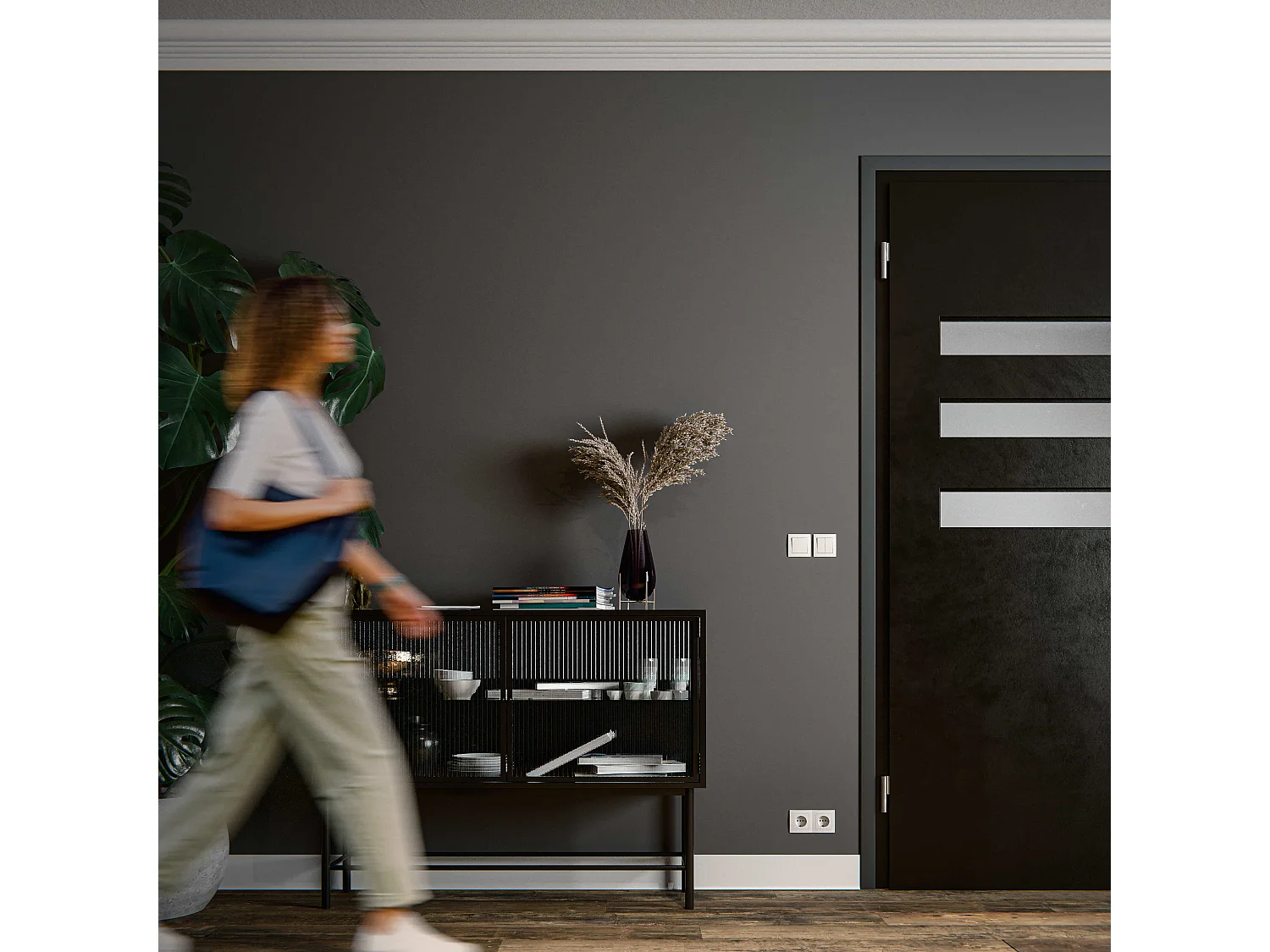 Champlat PVC Cellulaire 45 mm - Longueur 2.50 m - Lot de 5 - Anthracite