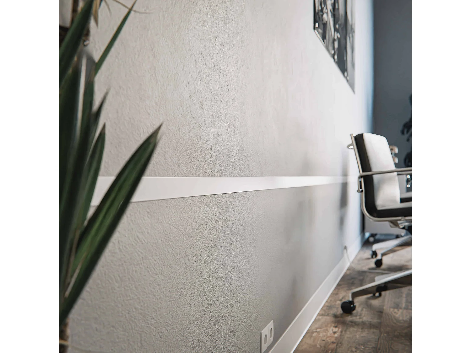 Profil Plat PVC 40 mm - Longueur 2.60 m - Lot de 5