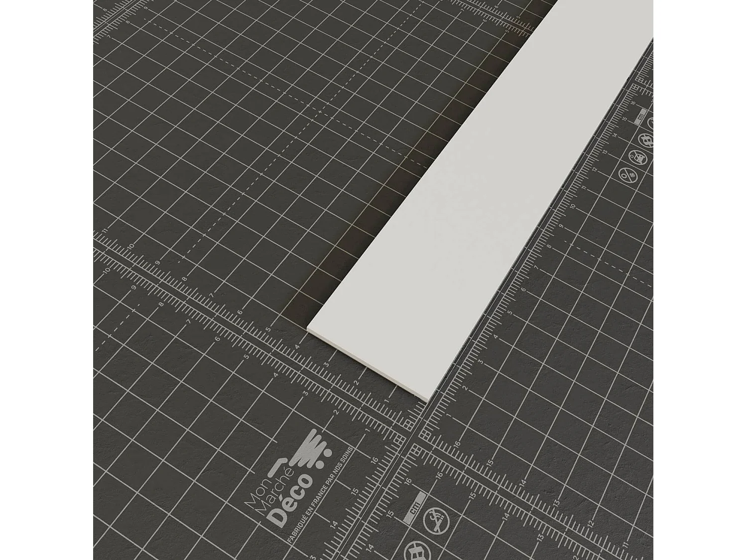 Profil Plat PVC 40 mm - Longueur 2.60 m - Lot de 5