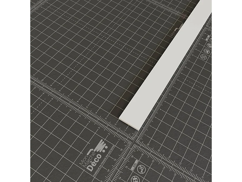 Profil Plat PVC 20 mm - Longueur 2.60 m - Lot de 5