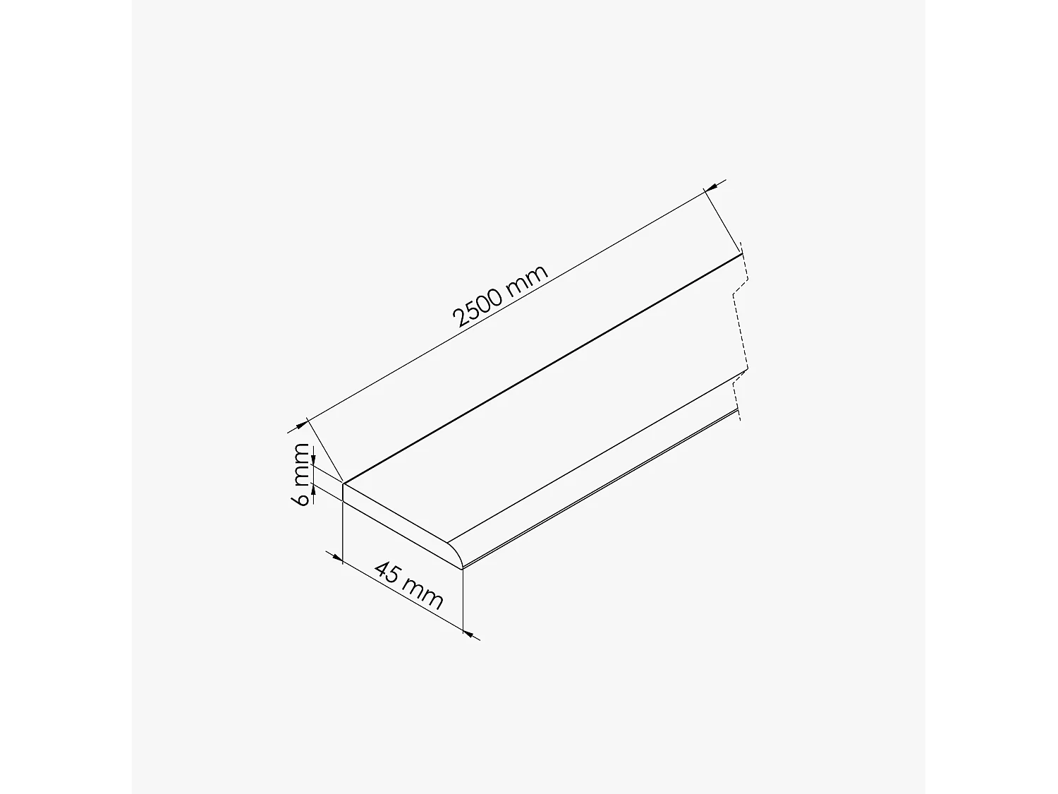 Champlat PVC Cellulaire 45 mm - Longueur 2.50 m - Lot de 5 - Sable