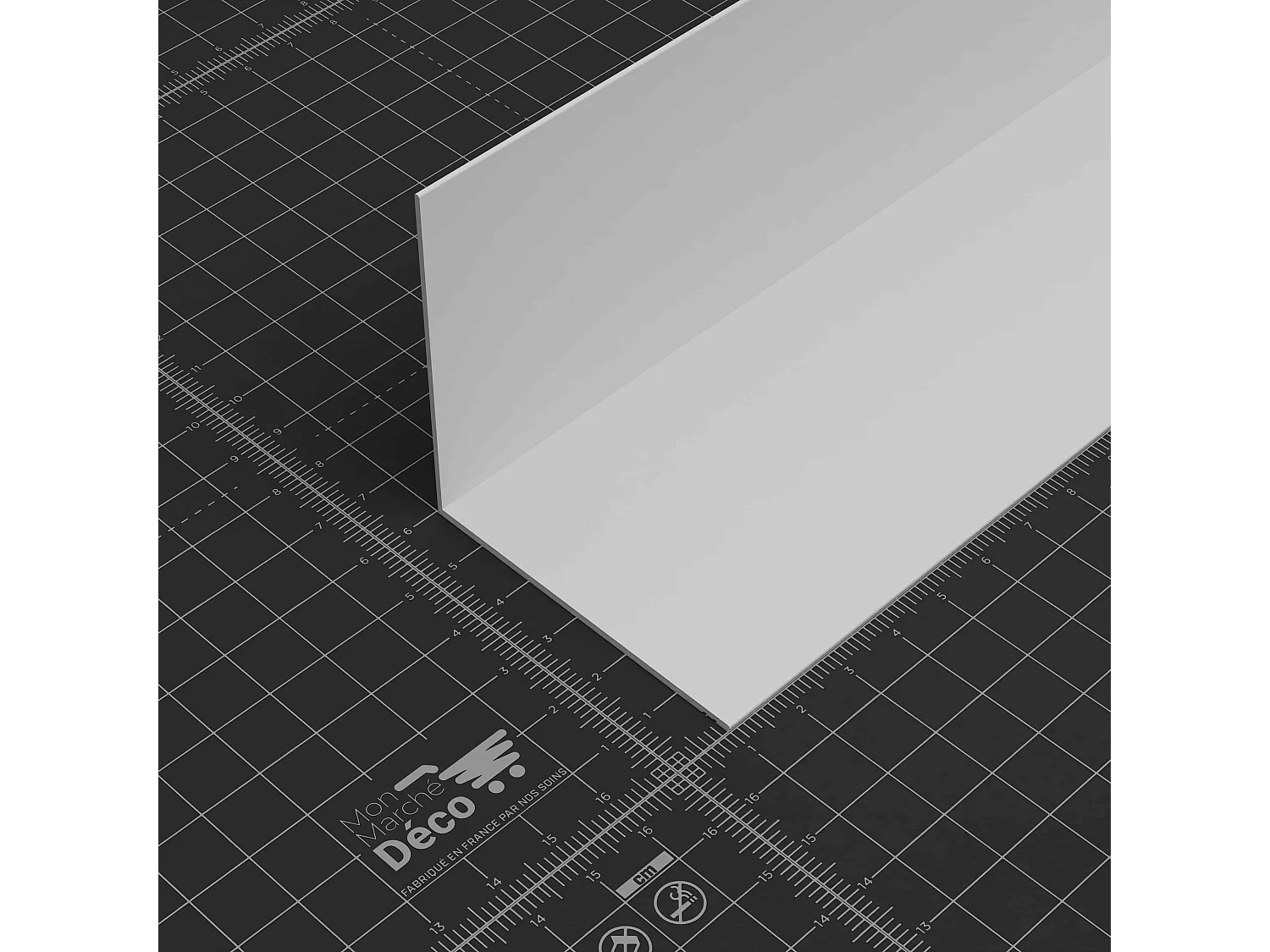 Cornière PVC 60 x 60 mm - Longueur 2.50 m - Blanc - Lot de 5