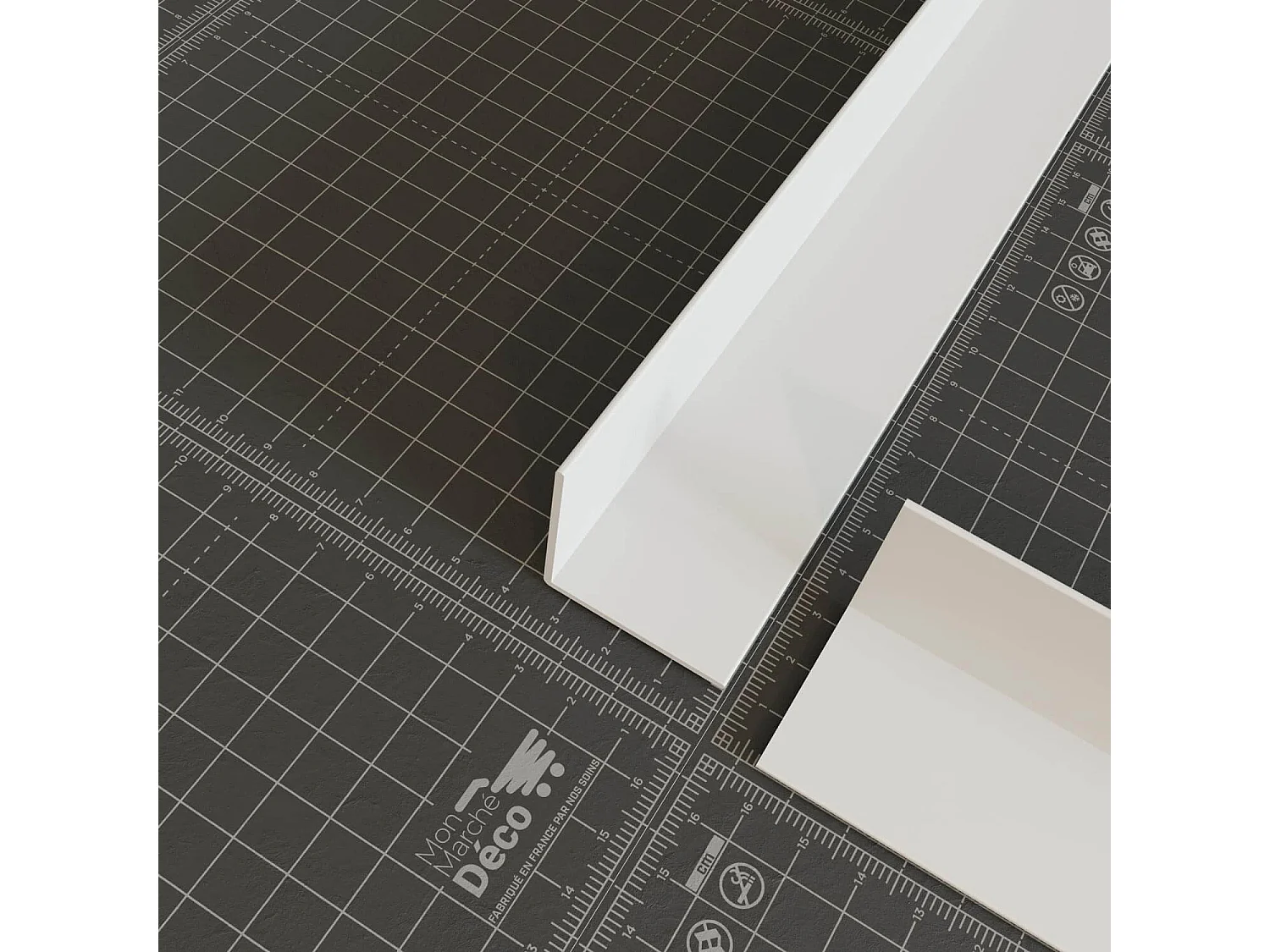 Cornière PVC - Longueur 2.60 m - Blanc - Lot de 5 - 3.5 x 3.5 cm