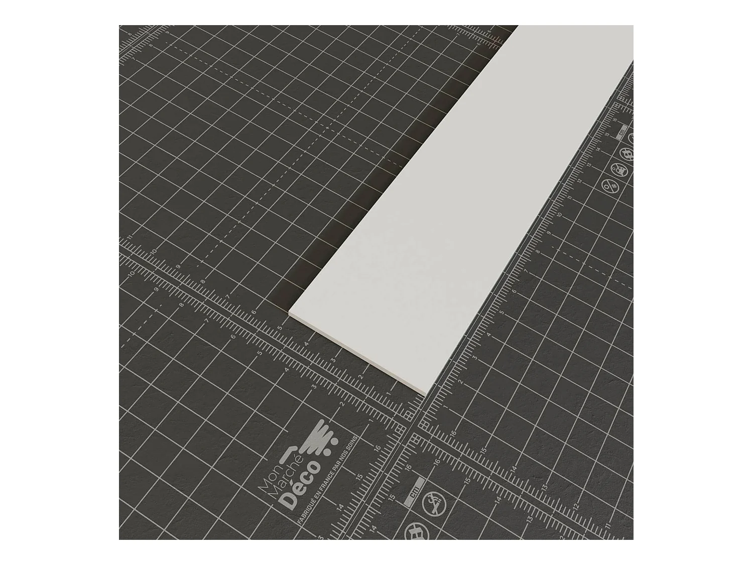 Profil Plat PVC 50 mm - Longueur 2.60 m - Lot de 5