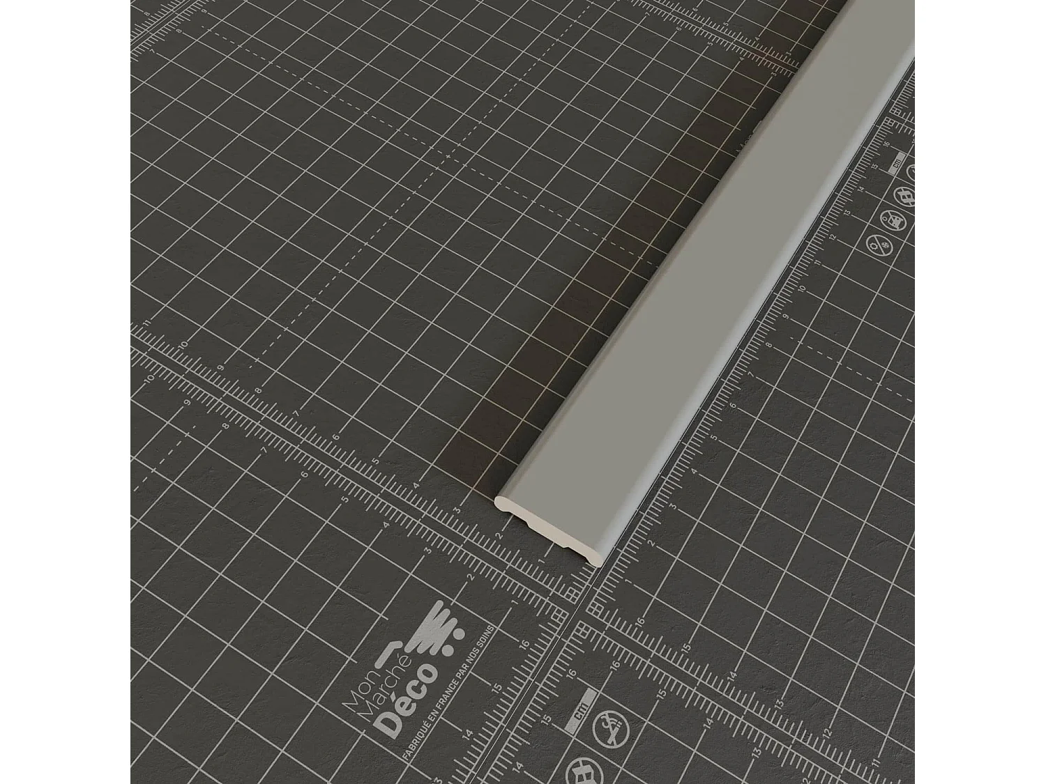 Champlat PVC Cellulaire 25 mm - Longueur 2.50 m - Lot de 5 - Gris