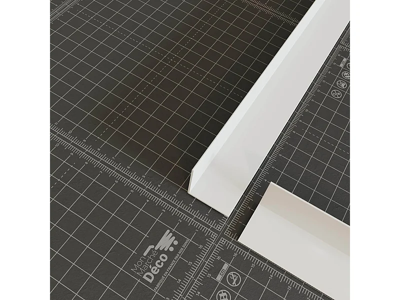 Cornière PVC - Longueur 2.60 m - Blanc - Lot de 5 - 2.5 x 2.5 cm