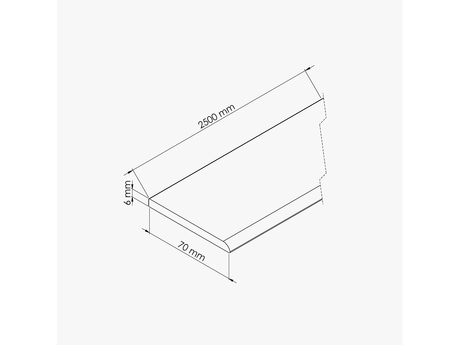 Champlat PVC Cellulaire 70 mm - Longueur 2.50 m - Lot de 5 - Anthracite