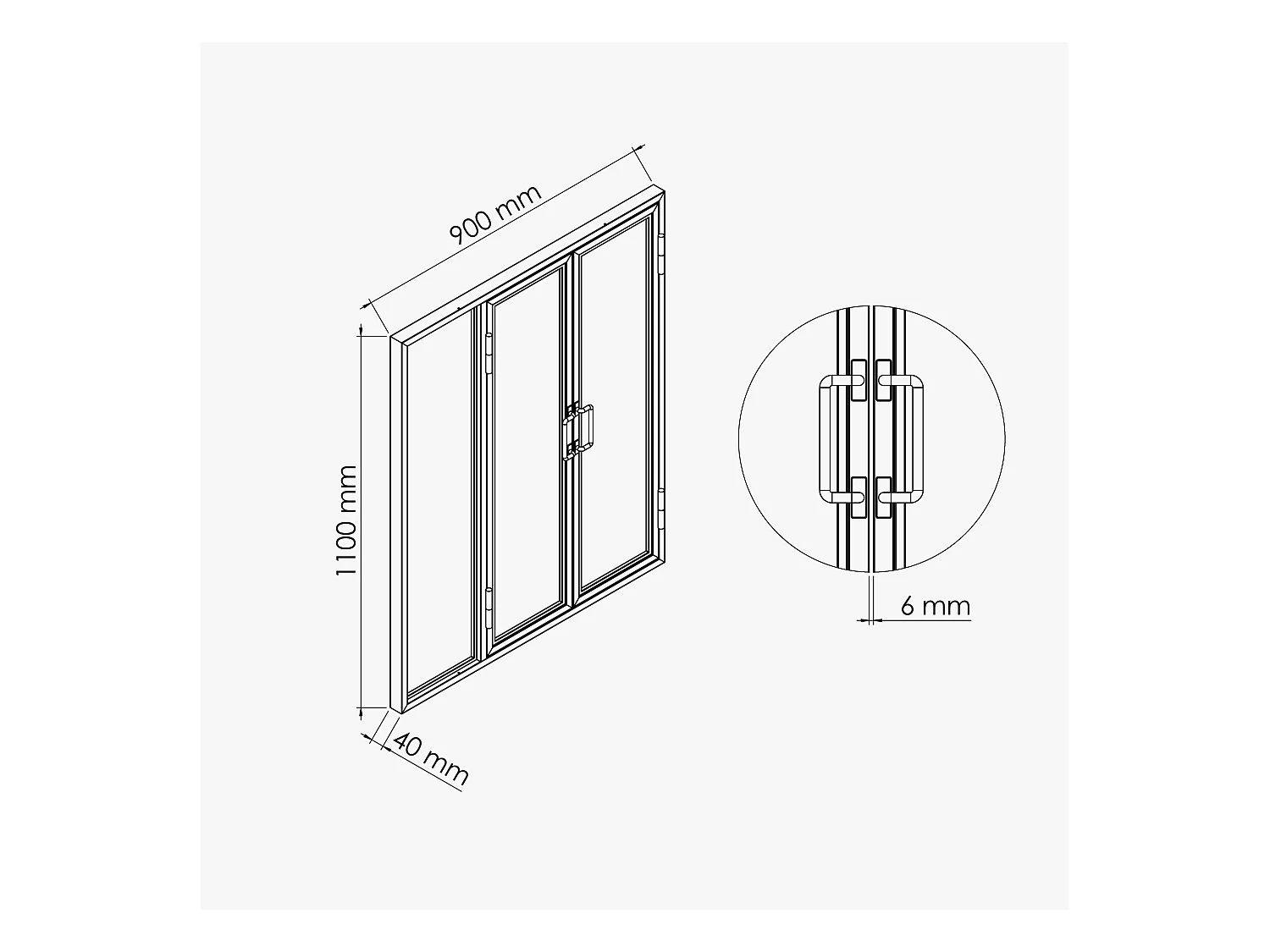 Verrière Ouvrante en Acier 3 Carreaux - Noir