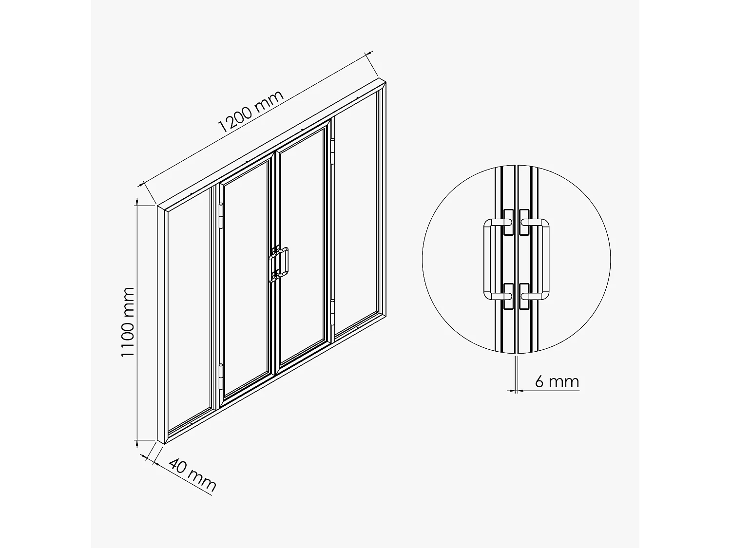 Verrière Ouvrante en Acier 4 Carreaux - Noir