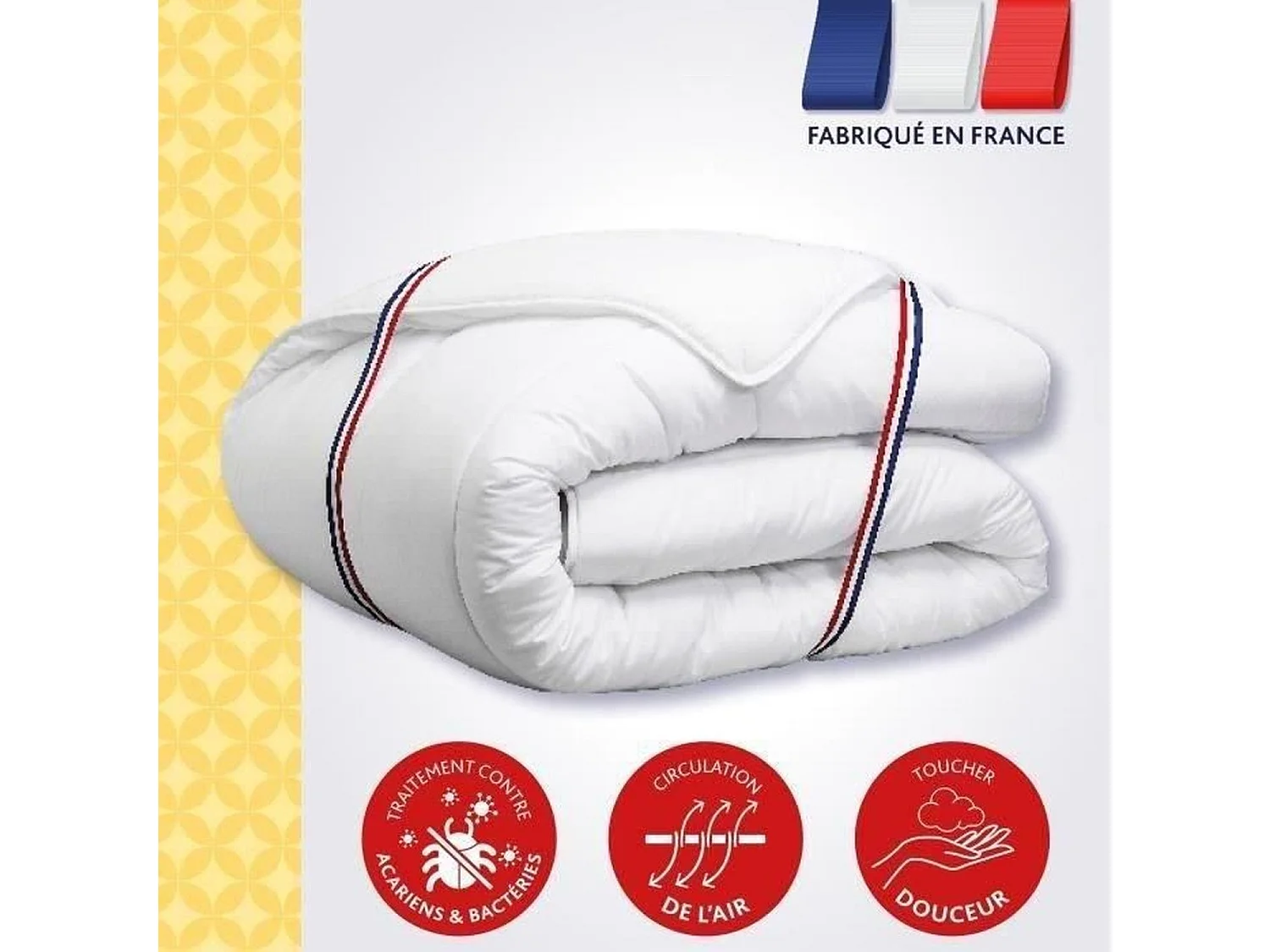 Temperierte Anti-Milben-Bettdecke VICTORIA 220 x 240 cm weiß