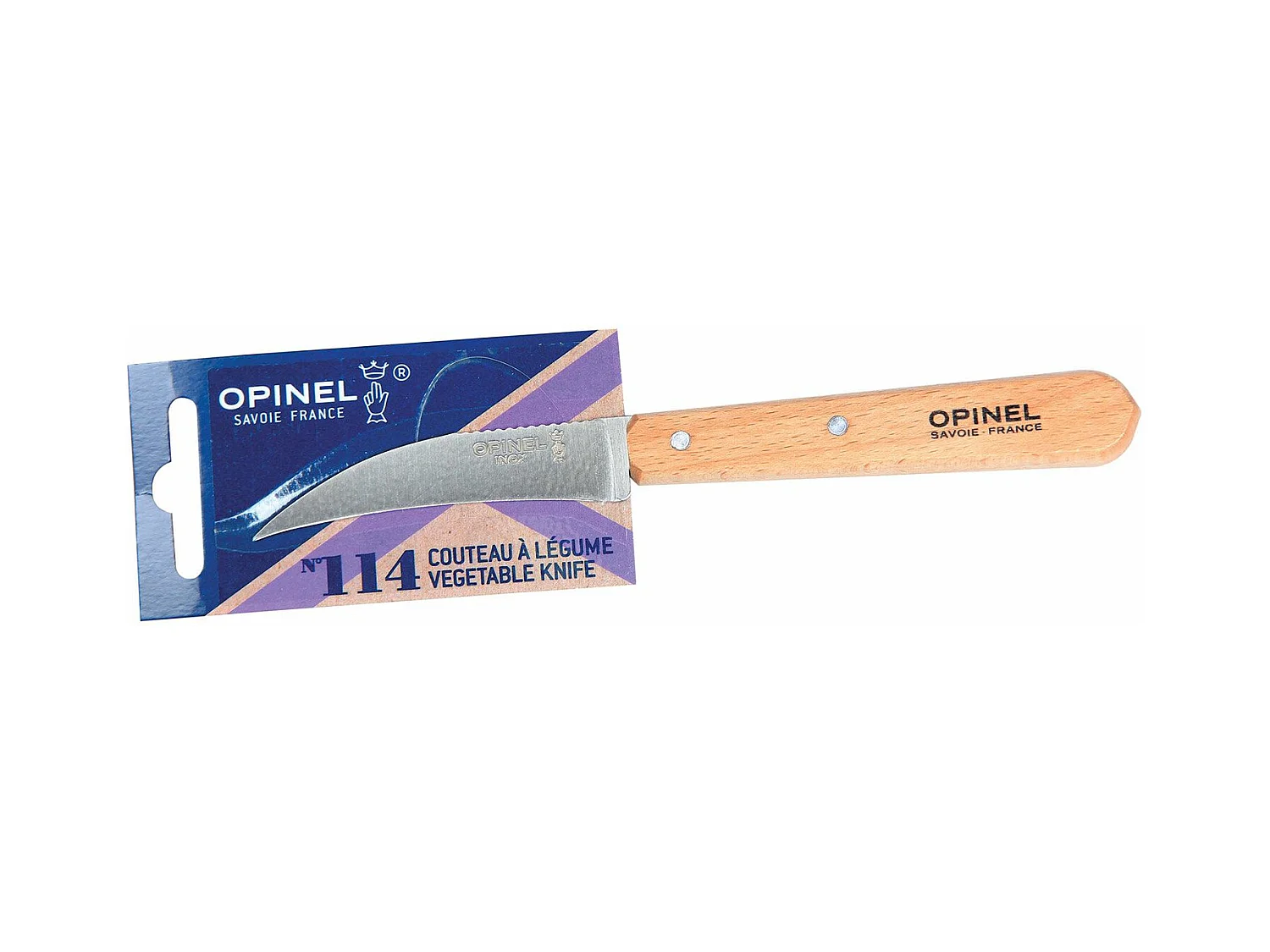 Gemüsemesser Opinel N°114 aus Buchenholz und Edelstahl