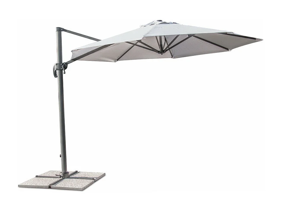 Ombrellone da giardino decentrato 3 metri in alluminio Siro
