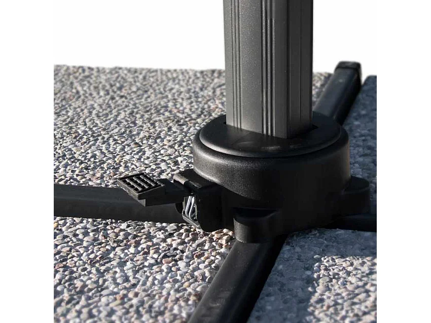 Ombrellone da giardino decentrato 3 metri in alluminio Siro