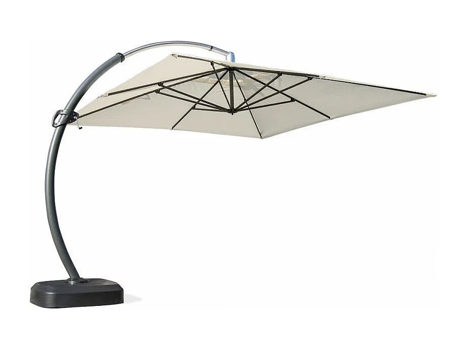 Parasol grande jardín 3,5 metros cuadrado mástil aluminio Anti UV Copenaghen