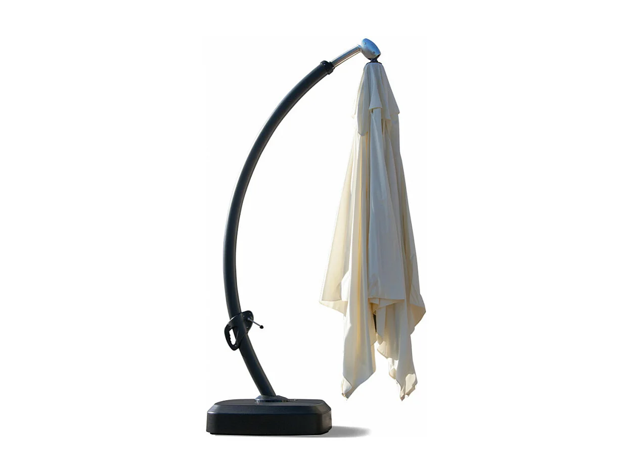 Parasol grande jardín 3,5 metros cuadrado mástil aluminio Anti UV Copenaghen