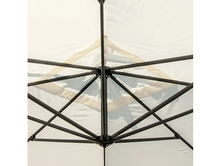 Parasol grande jardín 3,5 metros cuadrado mástil aluminio Anti UV Copenaghen