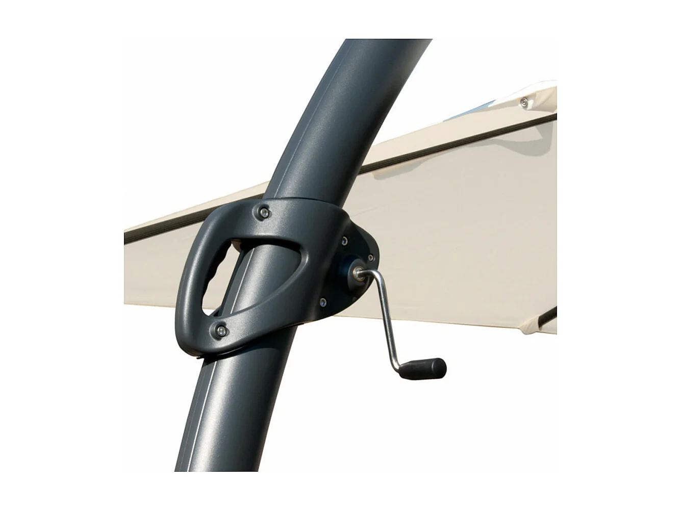 Parasol grande jardín 3,5 metros cuadrado mástil aluminio Anti UV Copenaghen