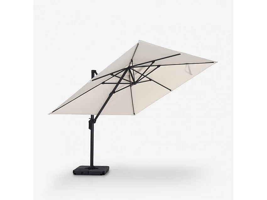 Ombrellone decentrato anti UV per giardino ed esterno 3x3 Nami