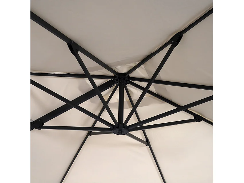 Ombrellone decentrato anti UV per giardino ed esterno 3x3 Nami