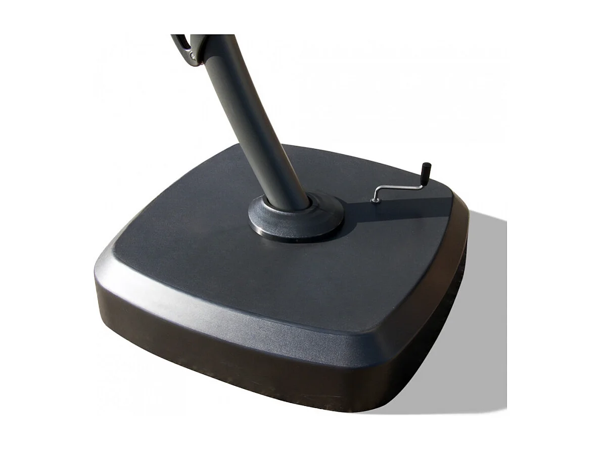 Sombrilla de aluminio con poste descentralizado 3.5x3.5m anti uv Copenaghen Brown