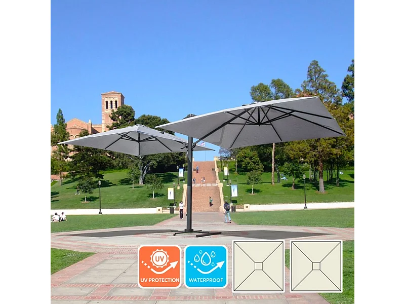Sombrilla 3x3 doble profesional para bares, jardines, hoteles Oslo