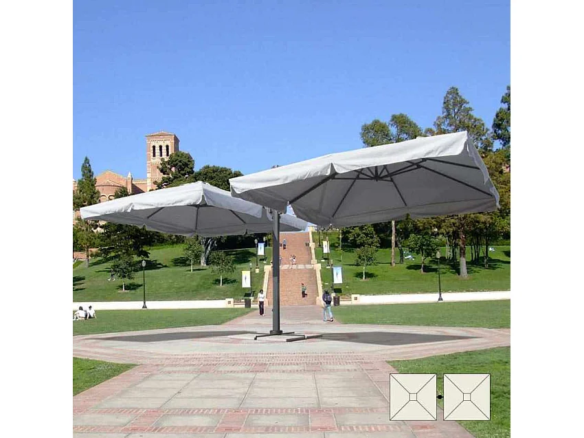 Sombrilla 3x3 doble profesional para bares, jardines, hoteles Oslo