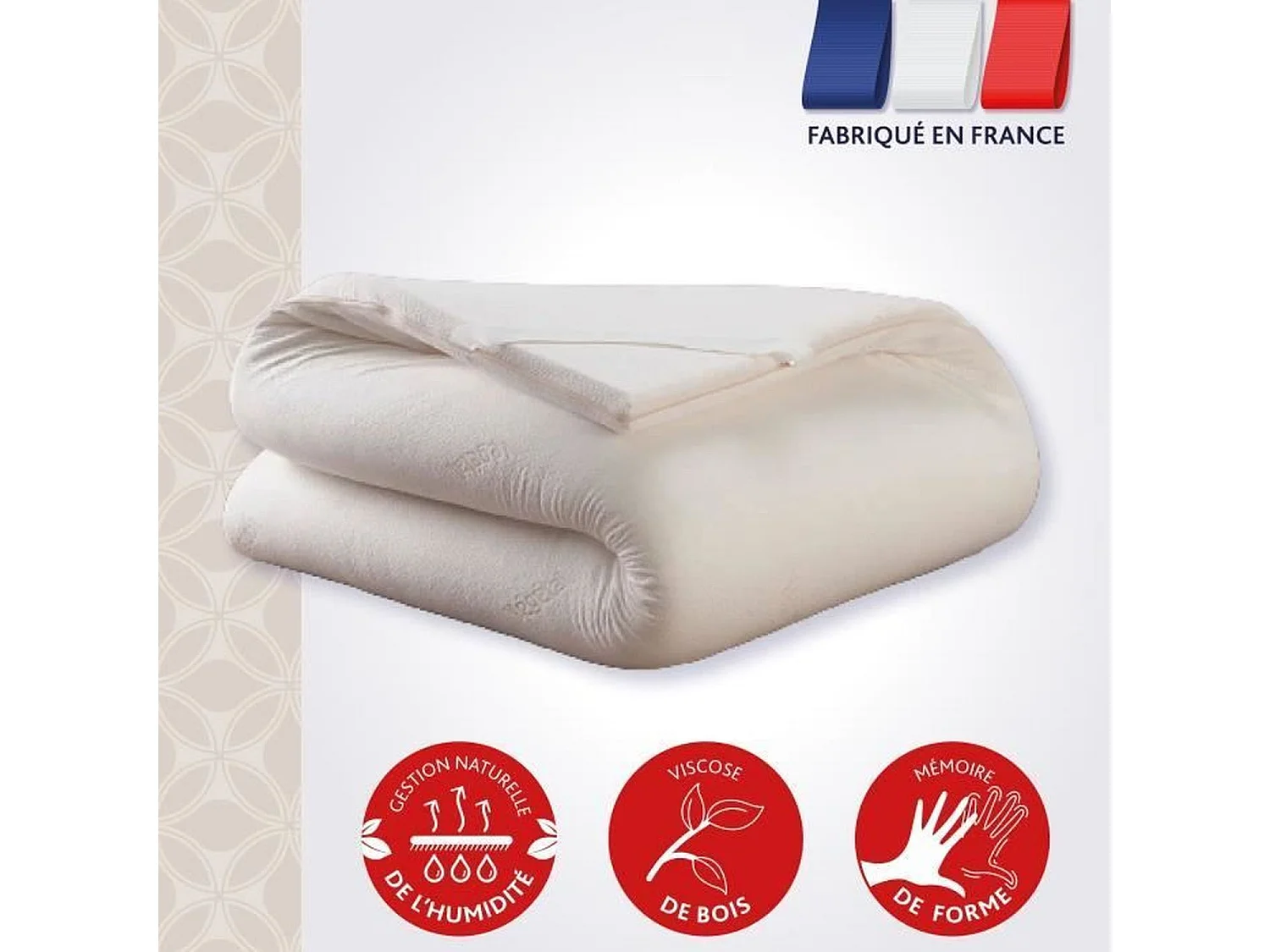 Surmatelas Le Végétal - Déhoussable - 160 x 200 cm