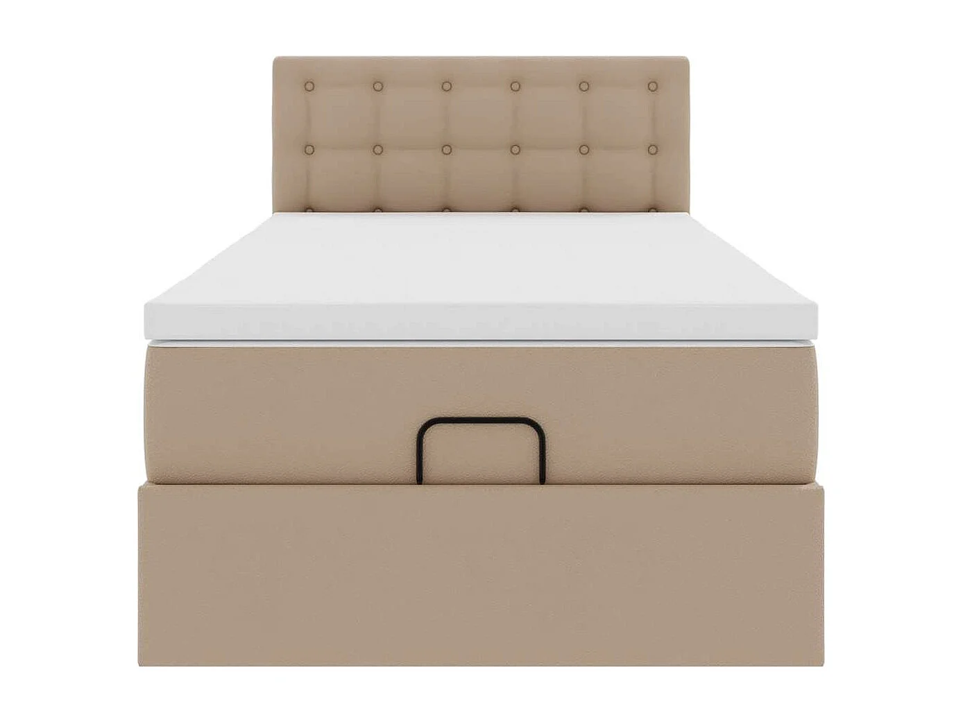 Lit ottoman et matelas cappuccino 100x200cm similicuir