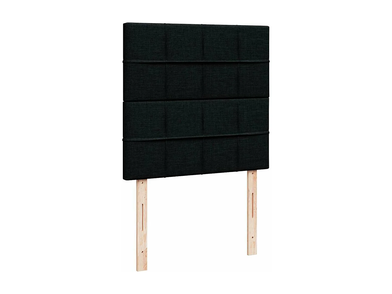 Lit ottoman avec matelas noir 90x200 cm tissu