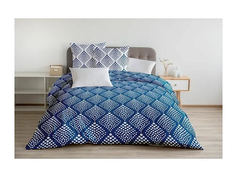 Dekbedovertrekset 240 x 260 cm: Dekbedovertrek + 2 kussenslopen - 100% Katoen - Blauw